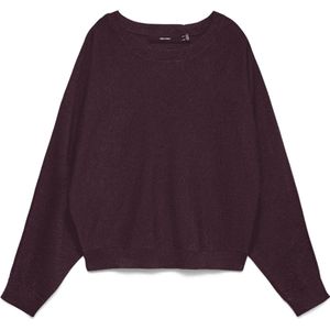 Vero - Oda Vhappyglitter - Gebreide Trui - Bordeaux - Oversized Pasvorm