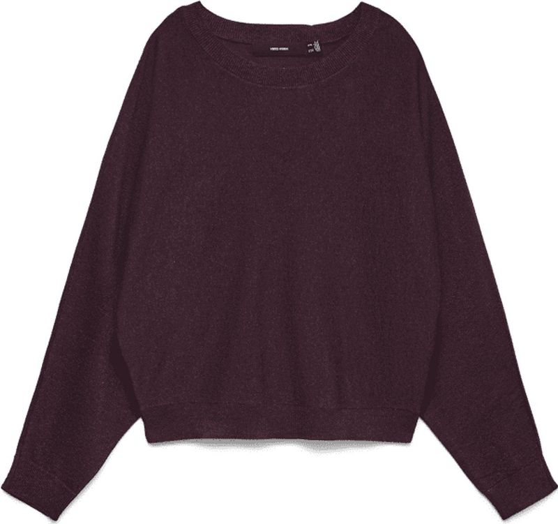 Vero - Oda Vhappyglitter - Gebreide Trui - Bordeaux - Oversized Pasvorm