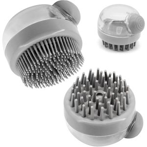 Azomor® Dubbele set hoofdhuidmassageborstels voor nat en droog gebruik met peelingfunctie