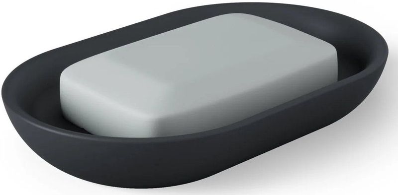 Umbra - Junip - Zeepbakje - Zwart - Ovaal - 14 x 9 x 3 cm