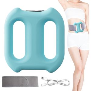 Fascia-massager - Multifunctionele fascia-ring voor het hele lichaam - Fascia-ring voor het hele lichaam - Diepe weefselfascia-ring met 5 snelheden - Draadloze massageroller met riem - Voor spierontspanning in de benen - Fascia-massagering - Cyaan