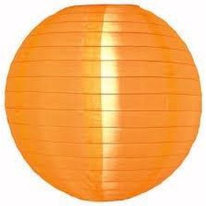 5 x Nylon lampion oranje 45 cm - EK2020 Koningsdag versiering rood wit blauw oranje