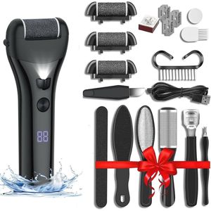 Elektrische Eeltverwijderaar met 3 Verwisselbare Rollen - Oplaadbare Voetvijl voor Natte en Droge Voeten