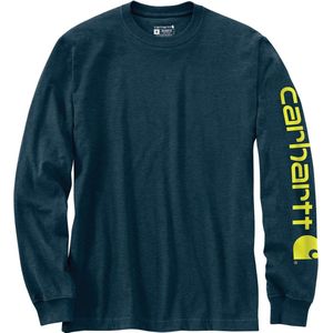 Carhartt - Longsleeve Sleeve Logo T-Shirt - Nachtblauw - Relaxed Fit