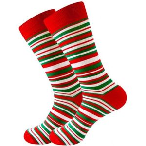 Gestreepte Kerstsokken voor volwassenen - maat 38-45