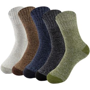 Pluche laarzensokken warme winter warme dikke comfortabele wandelsokken geschikt voor mannen en vrouwen 5 paar