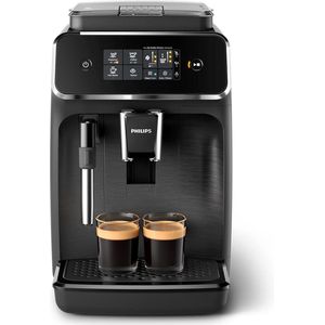 PHILIPS 2200- Volautomatische -Espressomachine - Klassieke -Melkopschuimer- Ingebouwde Molen- Intuïtief- Touchdisplay - Matzwart