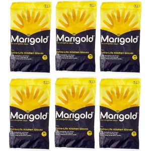 Huishoudhandschoen Marigold Kitchen geel medium - 6 stuks