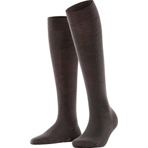 FALKE Softmerino warme ademende merinowol katoen kniekousen dames bruin - Maat 37-38