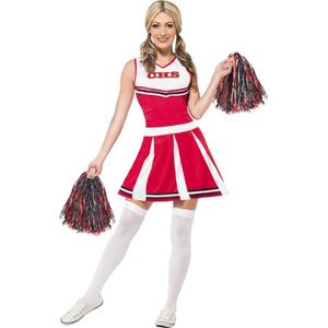 Cheerleader kostuum maat 40/42 - Rood/Wit - Carnavalskleding dames