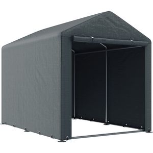 Outsunny-Garagenzelt-Verzinkter Stahl, PE-Gewebe-160L x 218B x 172H cm-Dunkelgrau