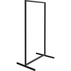 Recht kledingrek - zwart mat - 90 cm breed - 155 cm hoog