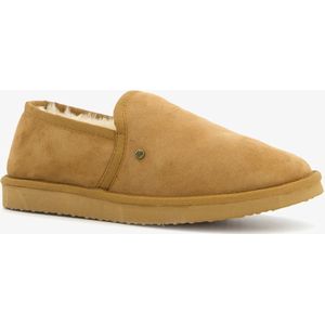 Hush Puppies gevoerde heren pantoffels cognac - Maat 43 - Sloffen - Echt leer