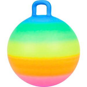 Skippybal Regenboog - 45 cm - Vanaf 3 jaar - Buiten Speelgoed Jongens Meisjes - Buiten Speelgoed - Buitenspeelgoed Tuin - Springbal - Stuiterbal - Kinderspeelgoed - Sport & Spel