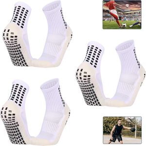 Gripsokken voetbal - Gripsokken - 3 paar - sportsokken - voetbal - one size 40-46 - Kwaliteit - Stevige en Comfortabele Sokken - met anti-slip noppen - Geschikt voor de meeste sporten - antislip