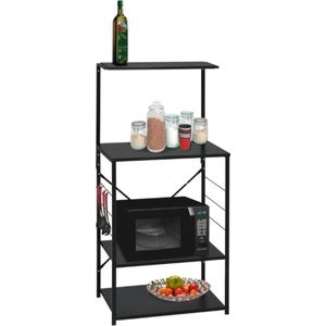 Magnetronkast 60x39,6x123 cm bewerkt hout zwart