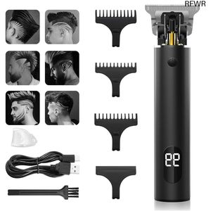 RFWR® Professionele Tondeuse met T-Mes en LCD-scherm - Elektrische Baardtrimmer Voor Mannen