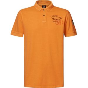Petrol Industries - Heren Artwork Polo Meander - Oranje - Maat S