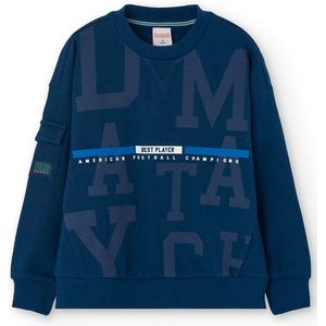 Boboli - Fleece Hoodie - Marineblauw - 4 Years - Jongens