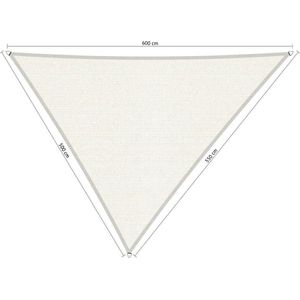 Shadow Comfort® Ongelijkzijdige Schaduwdoek - UV Bestendig - Zonnedoek - 500 x 550 x 600 CM - Arctic White