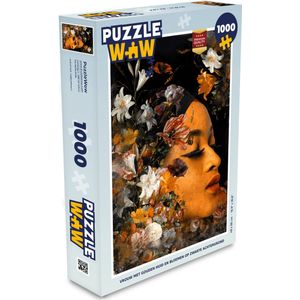 Puzzel Bloemen - Vrouw - Kleuren - Legpuzzel - Puzzel 1000 stukjes volwassenen