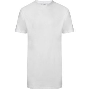 Slater 2700 -  Basic Extra Lang 2-pack T-shirt ronde hals korte mouw wit L 100% katoen