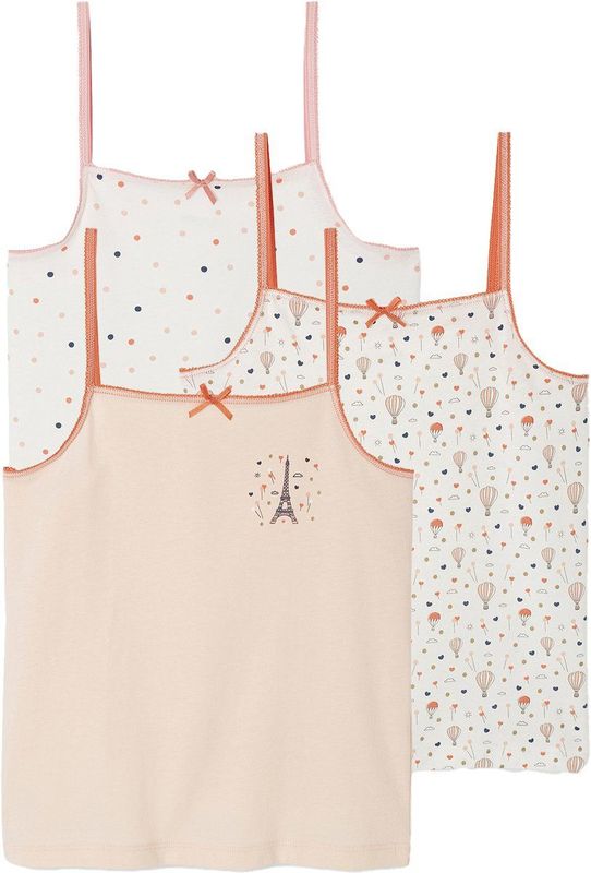 Vertbaudet - Set van 3 - Tanktops - Meisjes - 100% Katoen