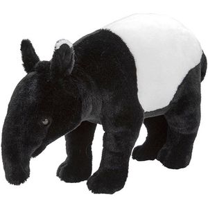 Pluche zwart/witte tapir knuffel 26 cm - Tapirs dieren knuffels - Speelgoed voor kinderen