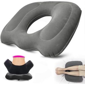 Opblaasbaar Donutkussen - Ergonomisch Ringkussen - Voor Lang Zitten - Anti-Aambeien