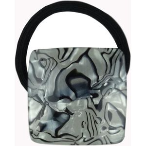 Jessidress Elastiekje Dames Haar Elastiek met marbel textuur - Grijs