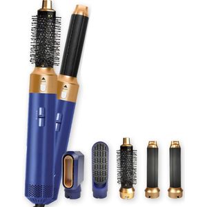 Fohnborstel - Krulborstel - Krultang 5 in 1 - Blauw