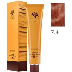 Arganmidas Marokkaanse Arganolie Haarkleur Crème 7.4 / Haarkleur Medium Koper Blond 100 ml