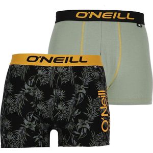 O'Neill premium heren boxershorts 2-pack - leaves - maat L