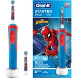 Oral-B Kids Spiderman Elektrische Tandenborstel Met 2 opzetborstels - Starter Pack - Voor kinderen vanaf 3 jaar