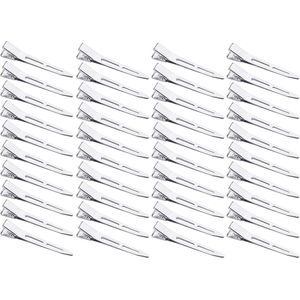 Famanu 40 stuks Pin Curl Clips Duck Bill Haarclips voor Styling Sectioning Haarspeldjes Zilver Metalen Kappers Clips 6,5 cm Enkele Prong Alligator Curl Clips voor Vrouwen Meisjes Salon Bows DIY