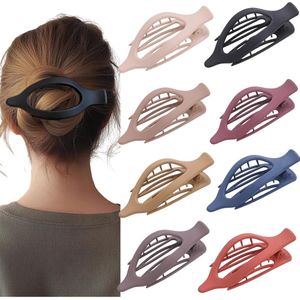 BOTC Platte Haarclips voor vrouwen - 8 stuks Klauwclips - Grote, sterke haarspeldjes voor dik en dun haar - Franse eendenbekstijl