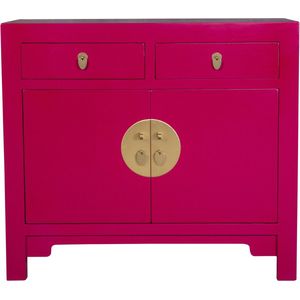 Fine Asianliving Chinese Kast Fuchsia Royale - Orientique Collectie B90xD40xH80cm Chinese Meubels Oosterse Kast