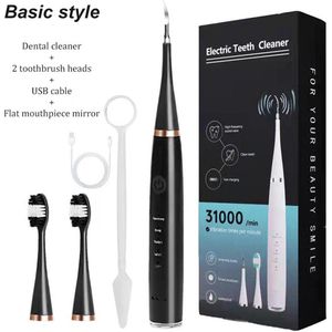 Elektrische tandenborstel 3-in-1 voor tandplakverwijdering, tanden bleken, USB-oplaadfunctie - Zwart