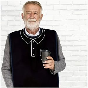 Dubbelzijdig Gebruik Volwassen Slab/schort - Zwart - Waterdicht - Lekbestendig - Senioren