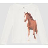 s.Oliver - T-Shirt - Paardenprint - Lange Mouwen - Pailletten