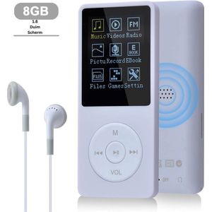 MP3 Speler Bluetooth - FM-Radio - Licht Blauw