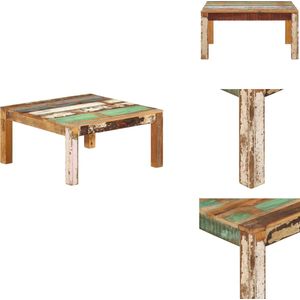 vidaXL Salontafel - Salontafels - Bijzettafel - Banktafel - Salontafel 80x80x40 cm massief gerecycled hout