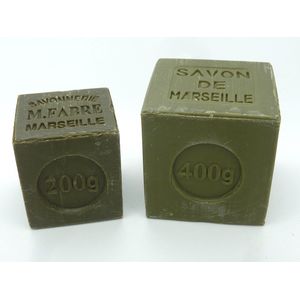 Natuurlijk pure groene Marseillezeep (Savon de Marseille) - 200 gram en 400 gram (zonder palmolie) - Marseille zeep - vegan - dierproefvrij - zonder chemische toevoegingen