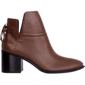 Mangará Dames schoenen Attalea Leder - 6,5cm blokhak - Bruin - Maat 41