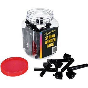 Boston STW-20-CAN snarenwinders, zwart, met afneembare kop (geschikt voor schroeftol) en kampin heffer, 30 stuks