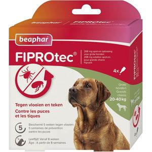 Beaphar Fiprotec Anti Vlooien en Tekenmiddel - Hond 20-40 kg - 3 Pipetten