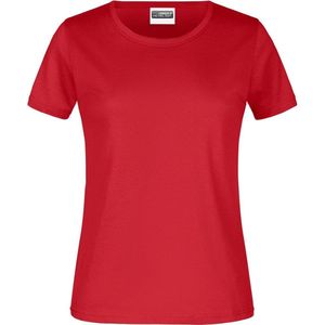 James And Nicholson Dames/dames Ronde Hals Basic T-Shirt (Rood)