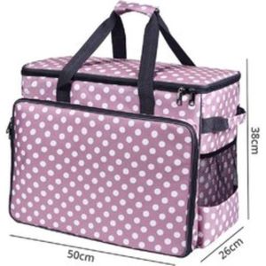 Babysnap - Naaimachinetrolley - Roze - polkadots - tas voor uw naaimachine, naaimachinetas