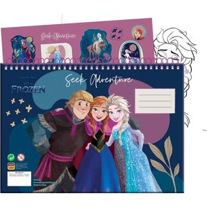 Disney Frozen Kleurboek A4 Schetsboek met Stickers - Schetsboek Elsa & Anna - Tekenboek - Cadeau Meisje 5 Jaar - Cadeau Meisje 3 Jaar - Verjaardagscadeau Meisje - Cadeau Kind