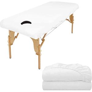 Massagetafelhoes met Gat - 2 Stuks, 80 x 190cm Waterdichte en Wasbare Beschermhoezen voor Massage Bedden